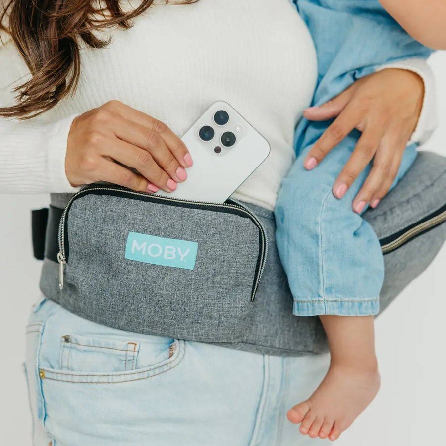 Moby Hip Seat - Heather Gray