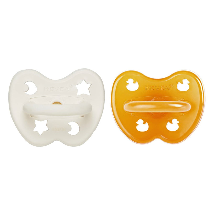 2 Pack Colorful Natural Rubber Pacifier 3-36 months