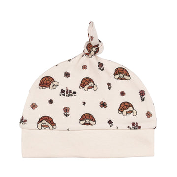 Organic Banded Top-Knot Hat - Tiny Tortoise