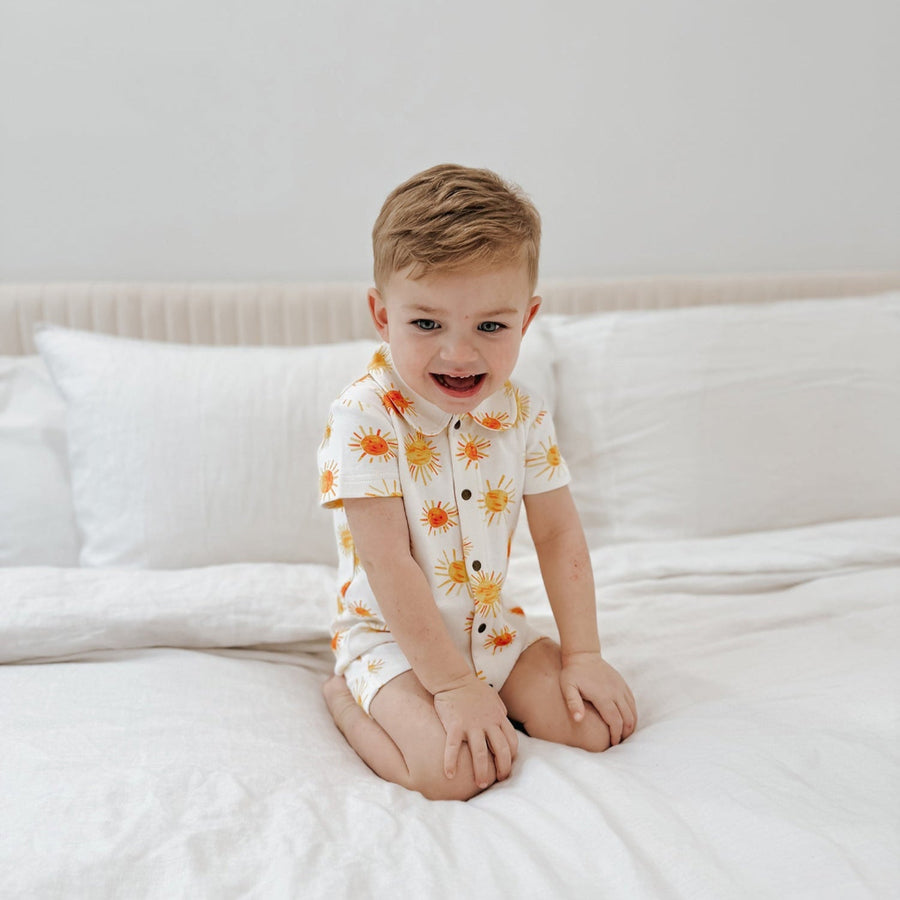 Very Hungry Caterpillar Polo Romper Shortall - Suns