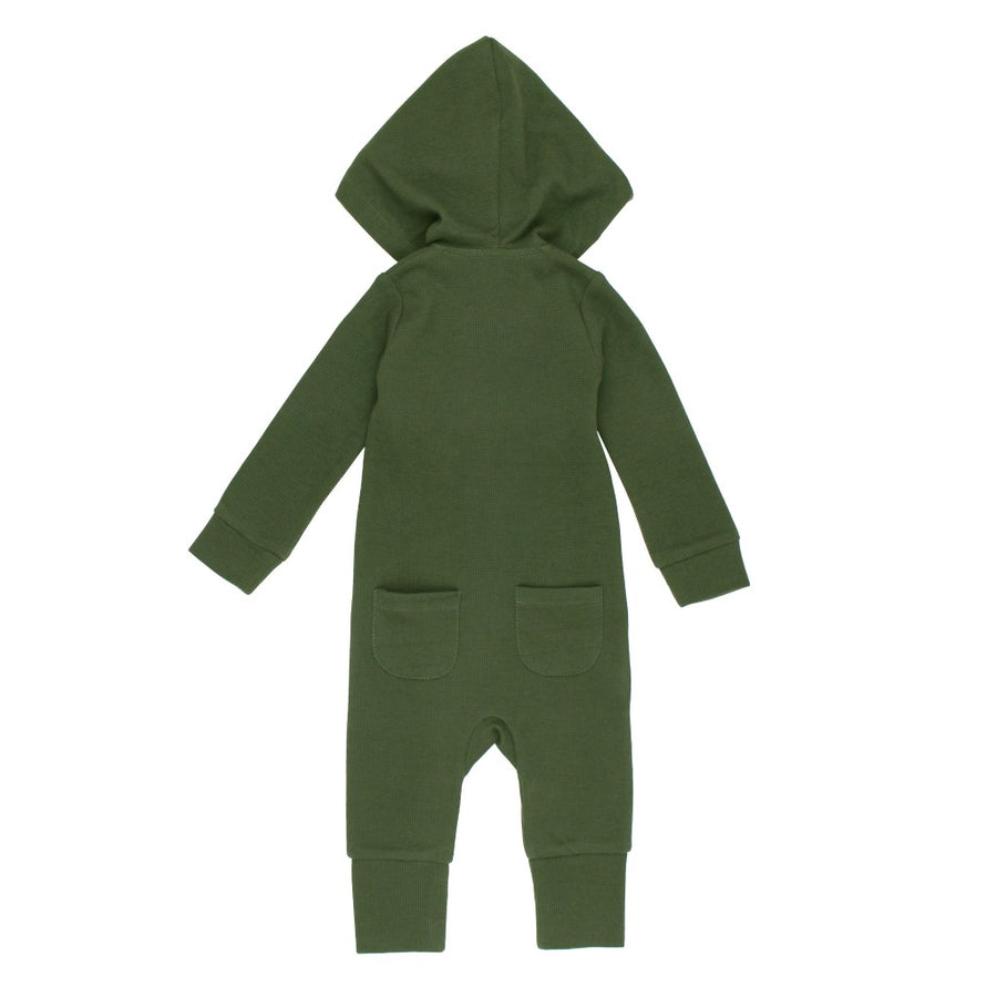 Organic Thermal 2-Way Zipper Romper - Forest