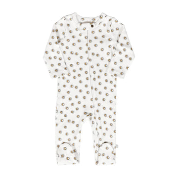 Organic Zipper Baby Footie - Sun Ray