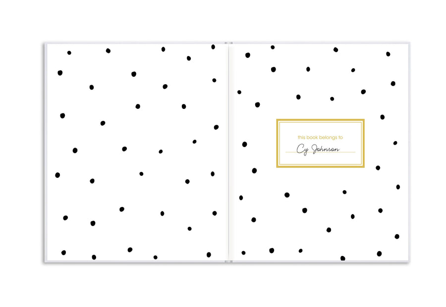 Hello Baby Baby Book, Black & Gold