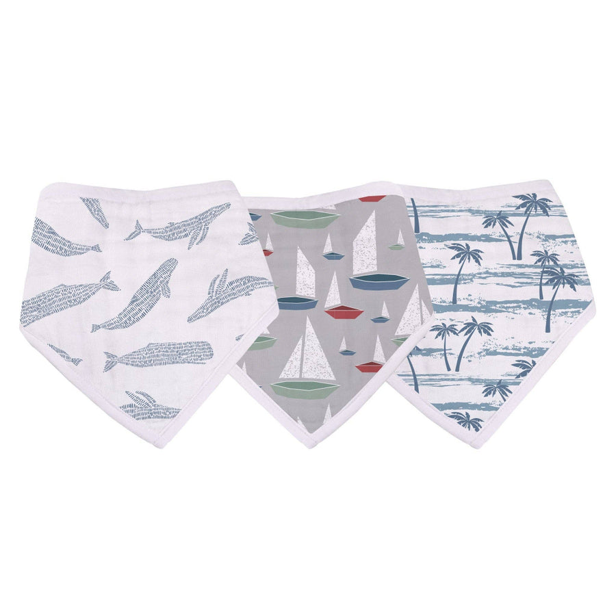 Bamboo Bandana Bibs 3 Pack - Ocean Tides