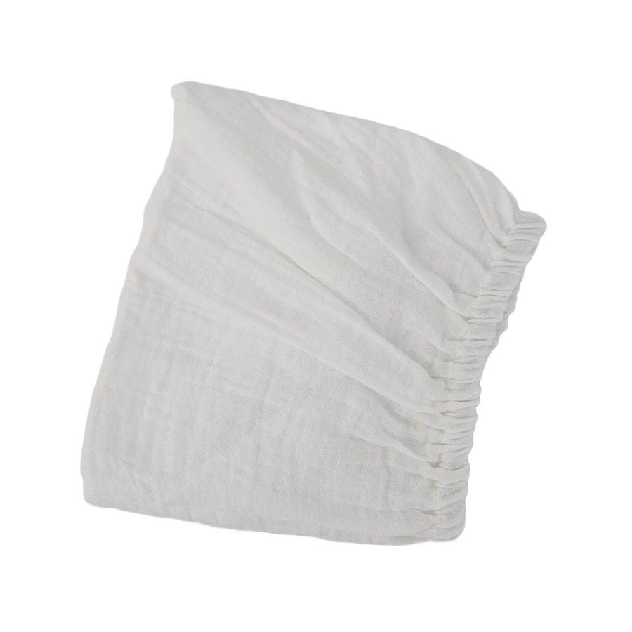 White fitted sheet on a white background