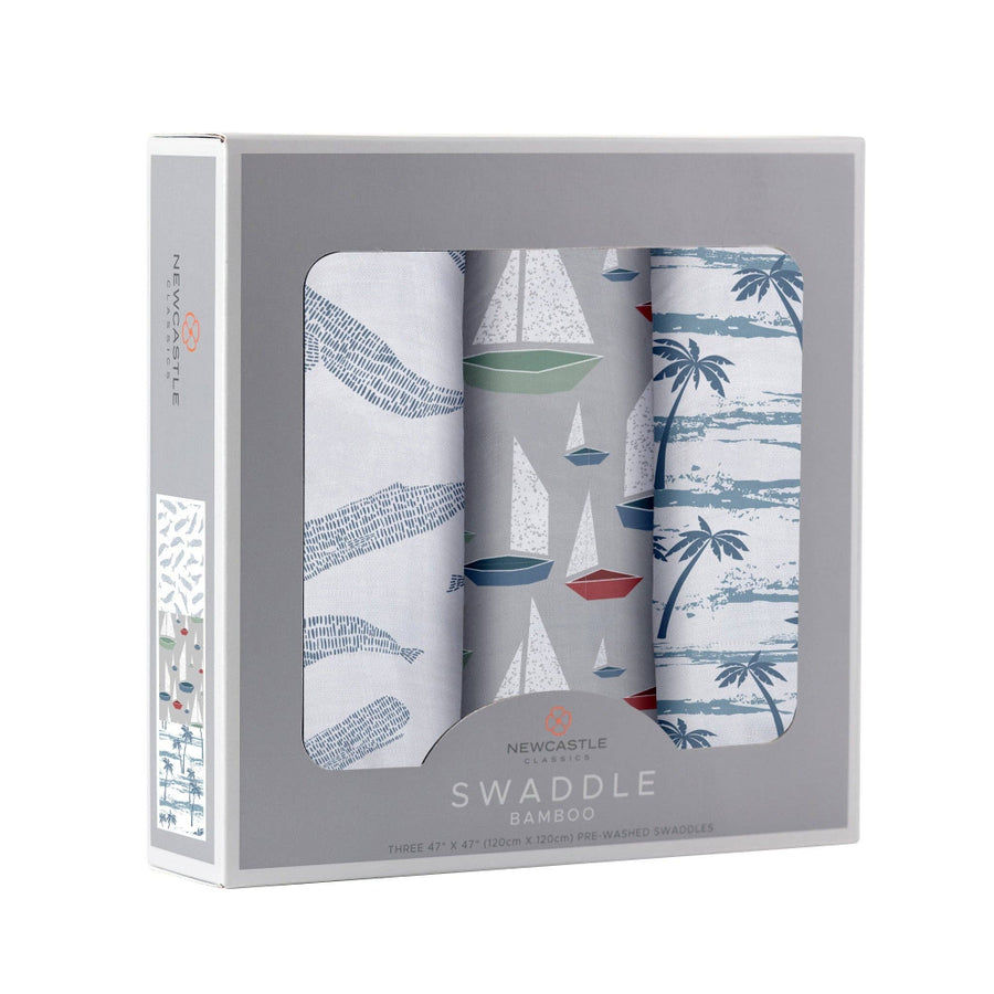 Bamboo Muslin Swaddle 3 Pack - Ocean Tides