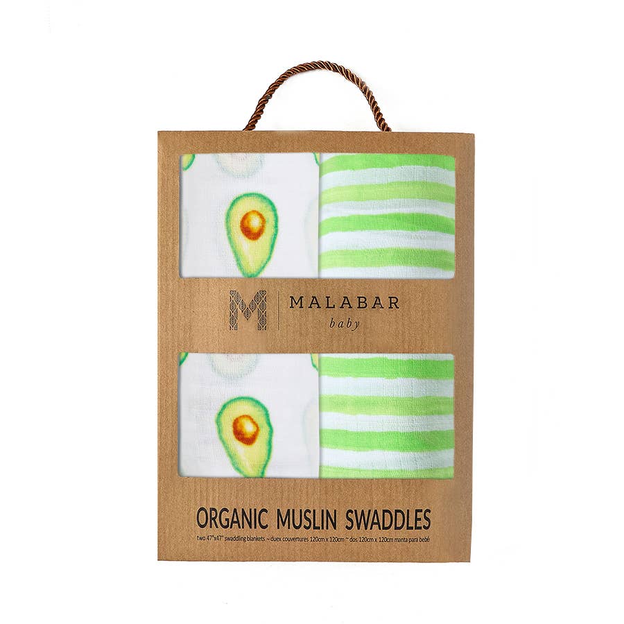 Organic Cotton Muslin Swaddle 2-Pack - Avo-Cuddle