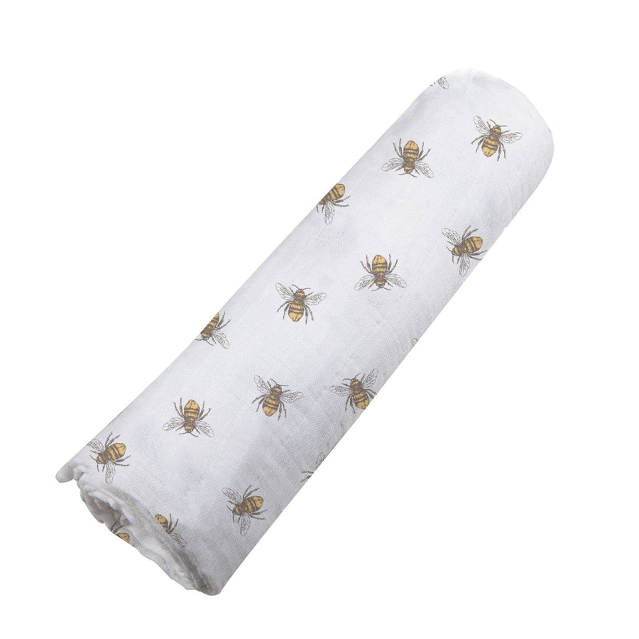 Bamboo Muslin Swaddle - Honey Bee