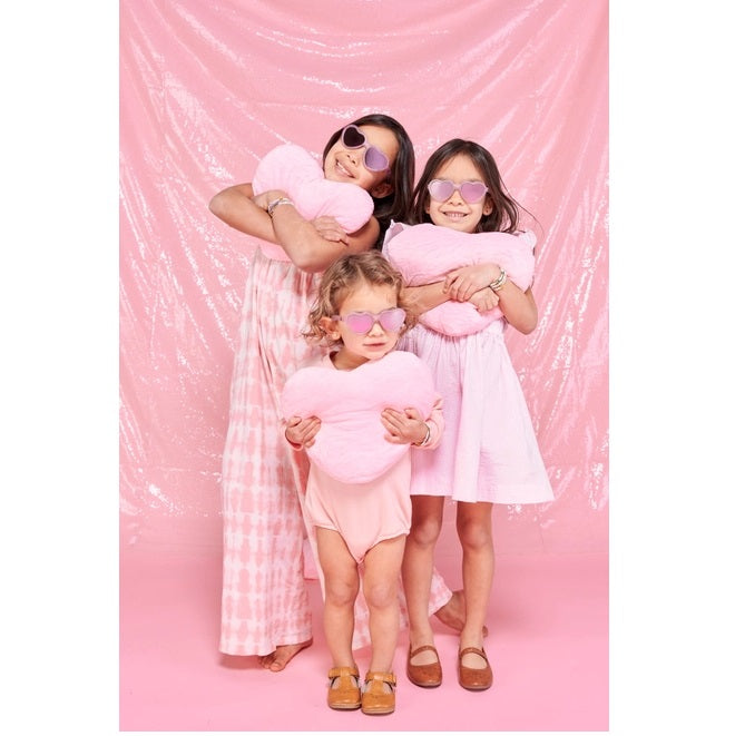 Baby and Kids Heart Sunglasses - Sparkle Squad/Lavender Mirrored Lenses