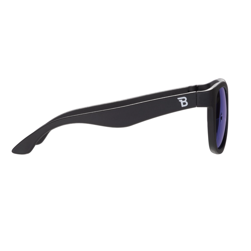Baby and Kids Navigator Polarized Sunglasses - Jet Black/Mirrored Lens