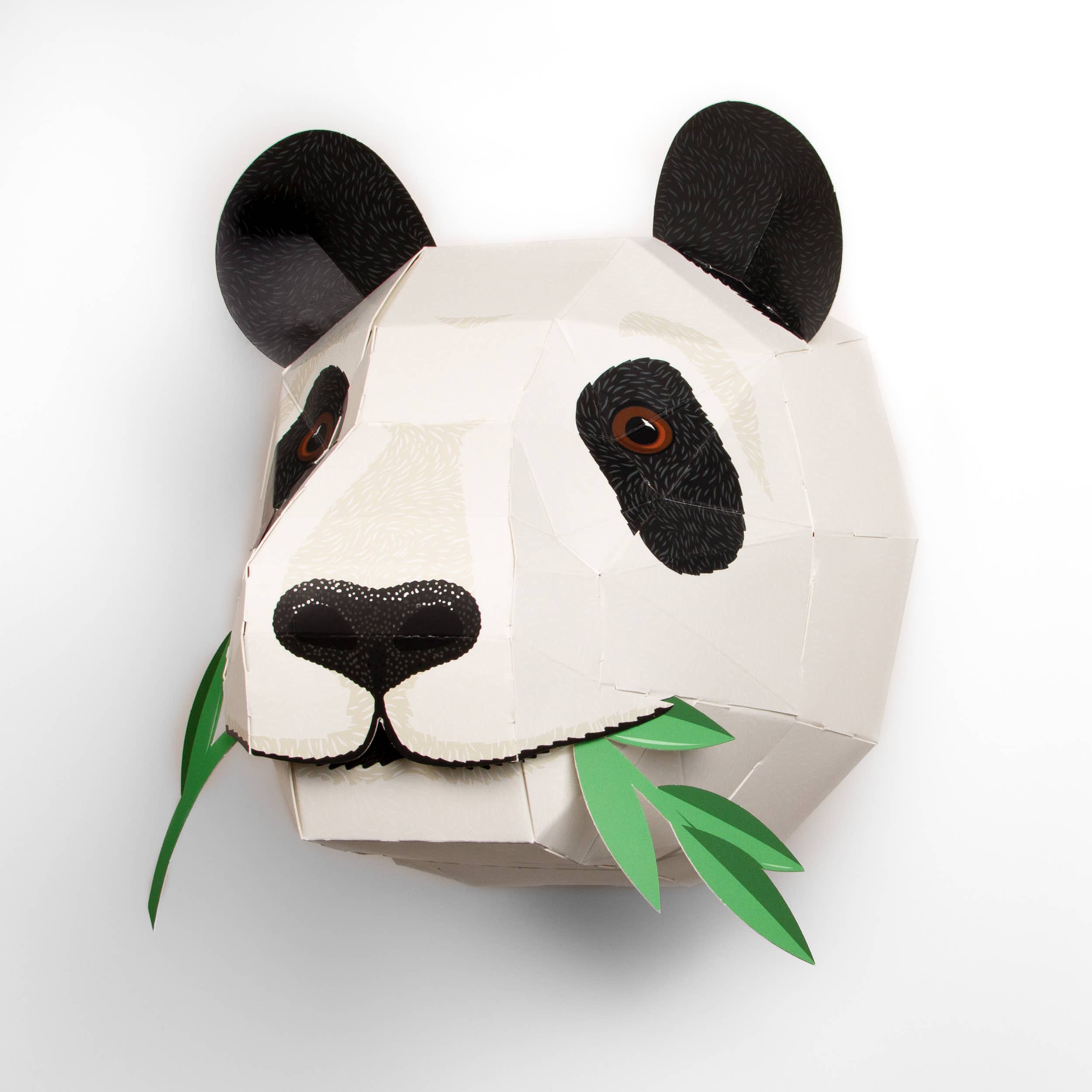 White | URBAN OUTFITTERS | Giant Panda Head Paper Mache Panda Wall Art: Modern Animal Mask, Kids Room  main image 2