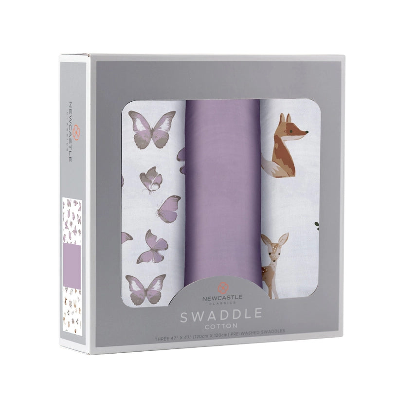 Bamboo Muslin Swaddle 3 Pack - Mountain Meadow