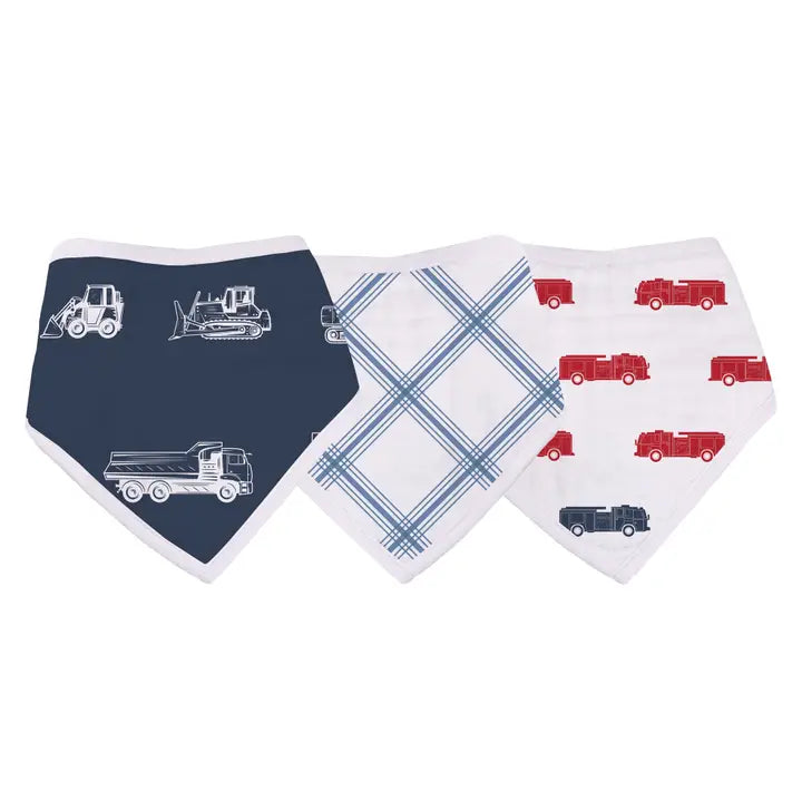 Bamboo Bandana Bibs 3 Pack - Things That Go