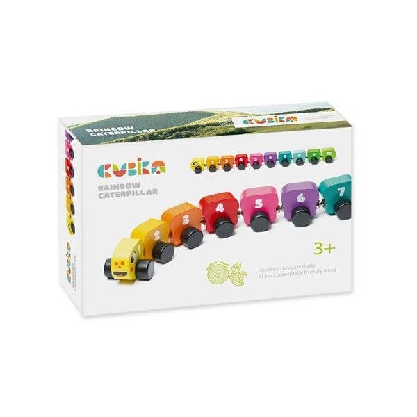 Magnetic Wooden Rainbow Caterpillar