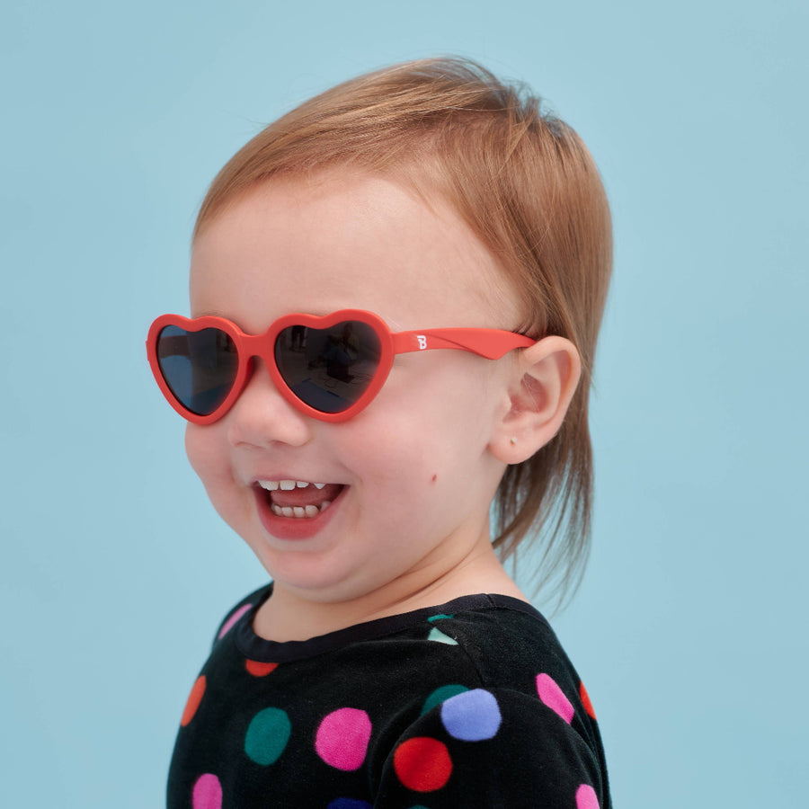 Baby and Kids Heart Sunglasses - Candy Apple