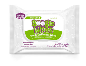 Package of Boogie Wipes on a white background