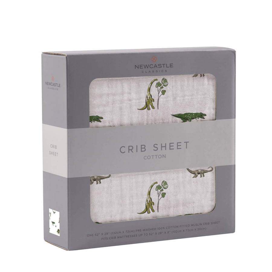 Cotton Crib Sheet - Dino Days