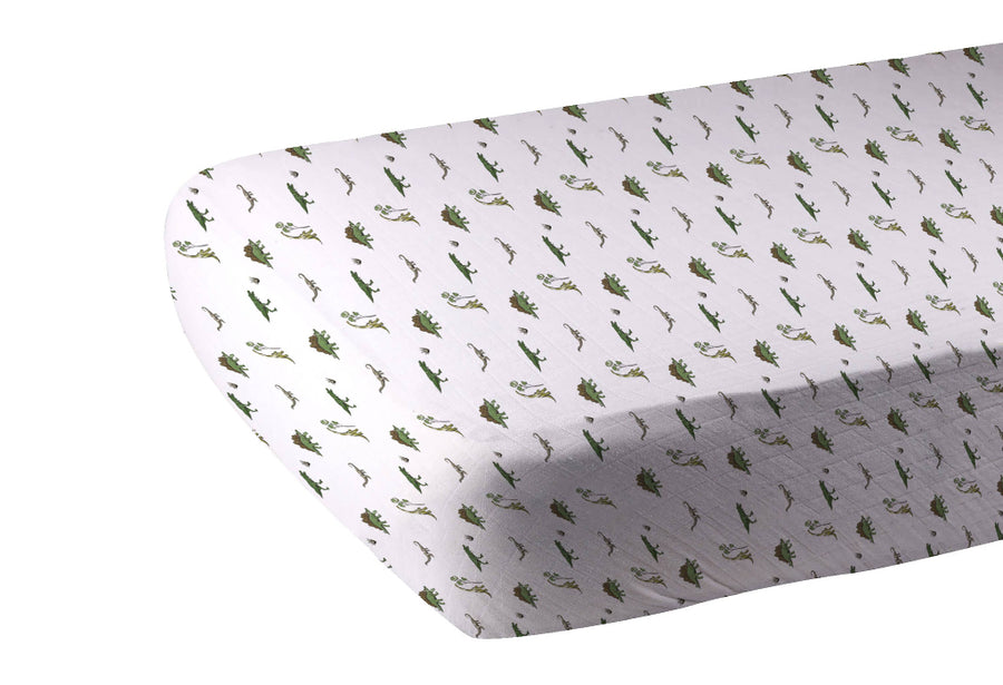 Cotton Crib Sheet - Dino Days