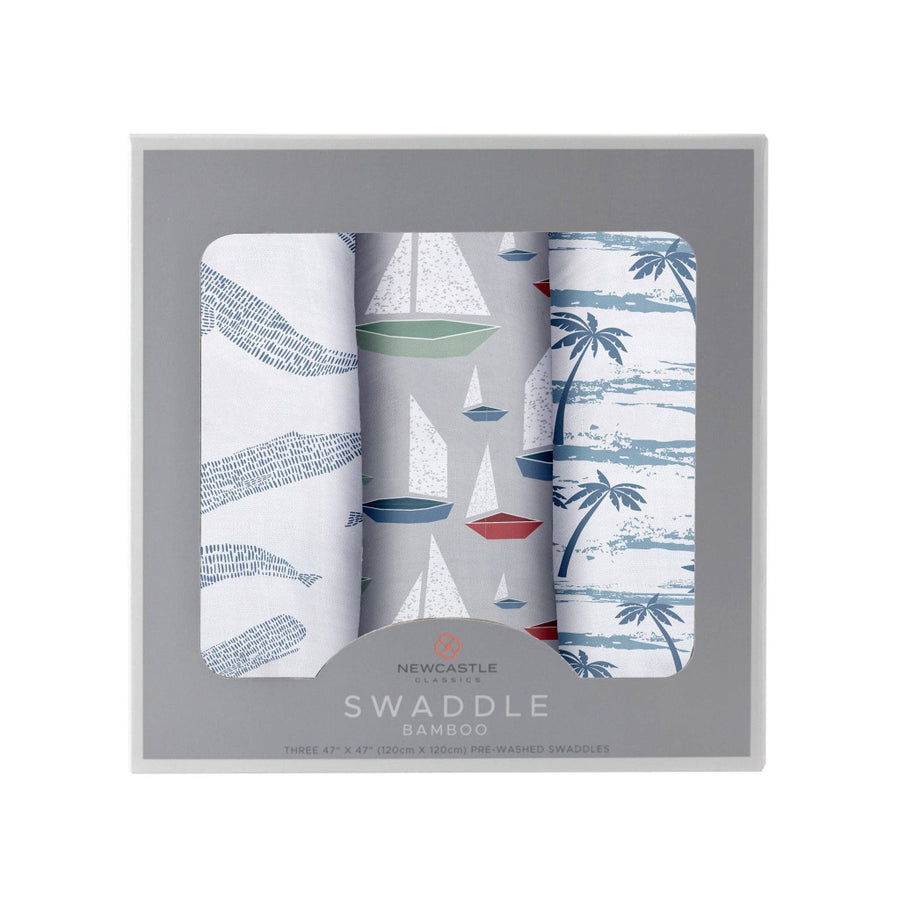 Bamboo Muslin Swaddle 3 Pack - Ocean Tides