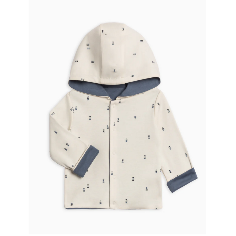 Children's jacket with hood on a white background