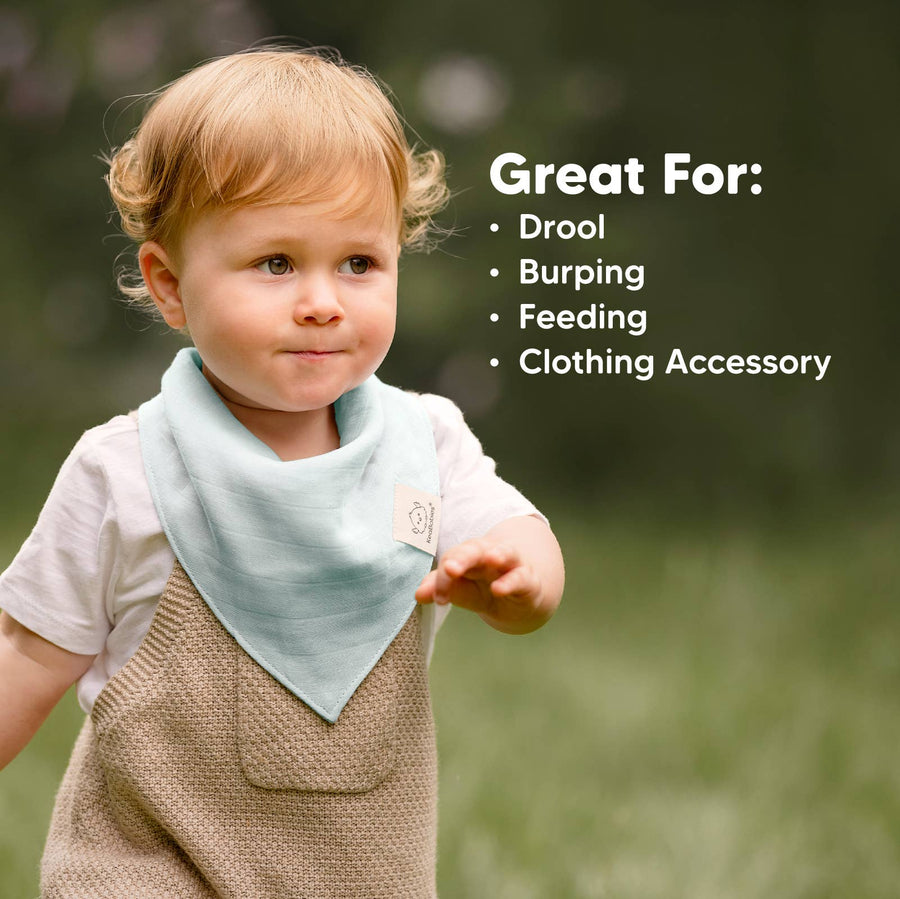8pk Lumi Muslin Baby Bibs - Mirage