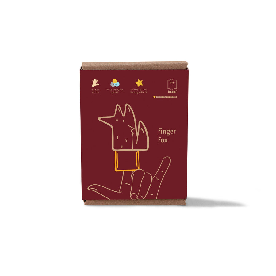 Birch + Felt Finger Puppet - Fox