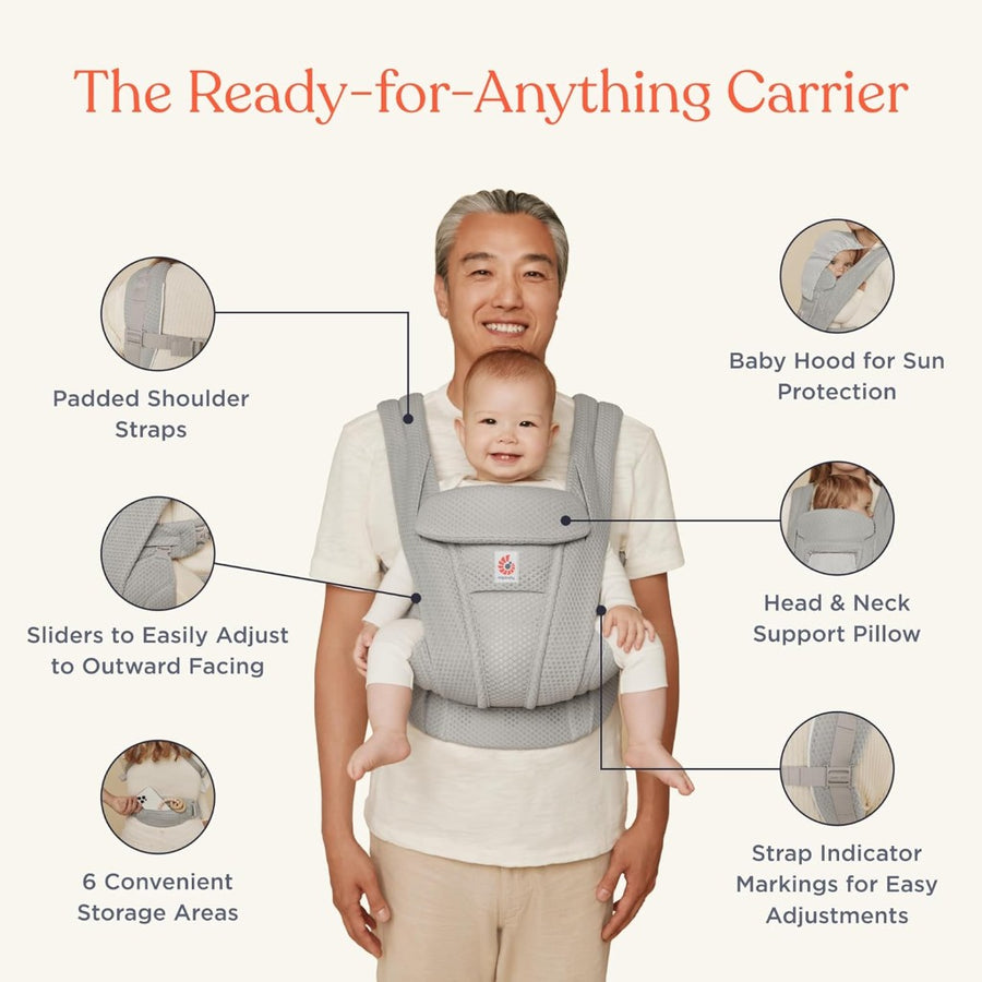 Omni Deluxe Mesh Baby Carrier - Midnight Blue