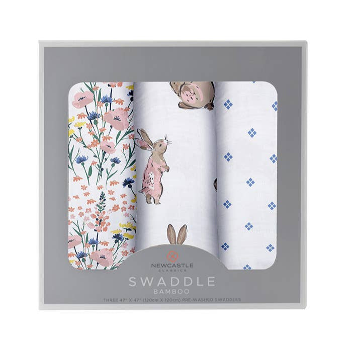 Bamboo Muslin Swaddles 3 Pack - Wildflowers