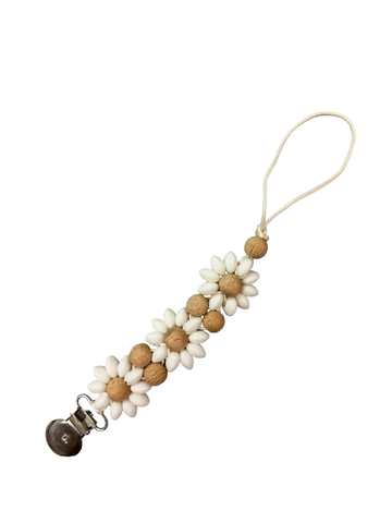 Olivia Beech Wood & Silicone Pacifier & Toy Clip