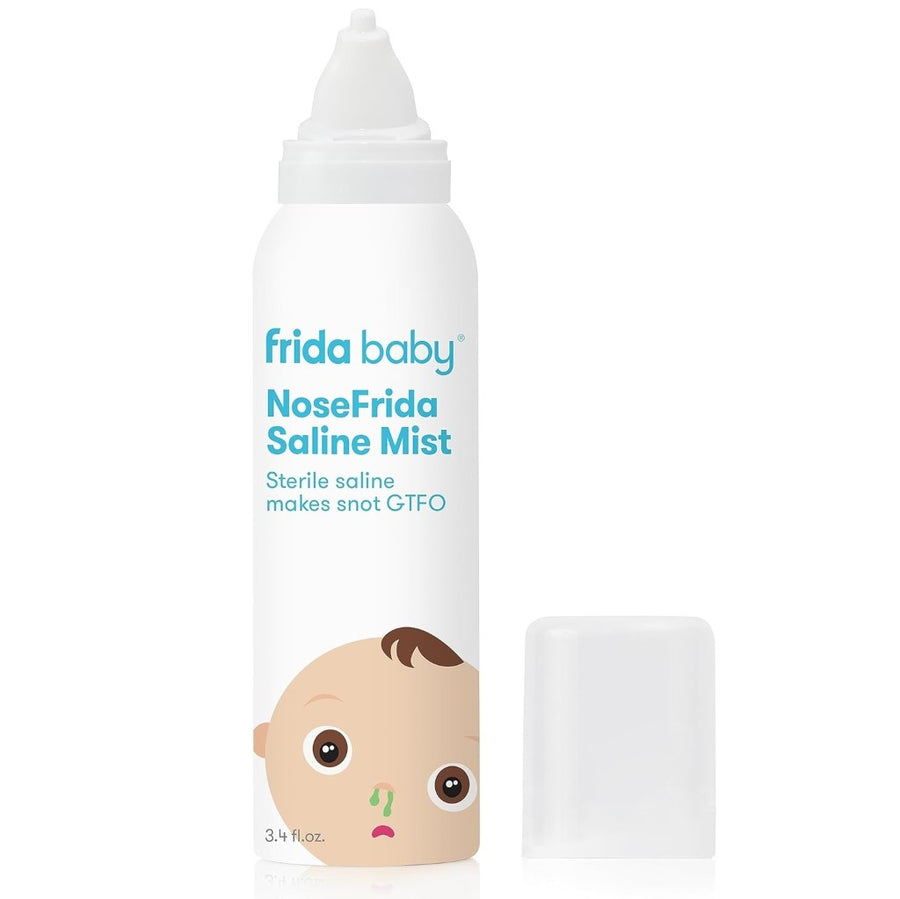 Image of the Frida Baby NoseFrida Saline Mist can against a white background