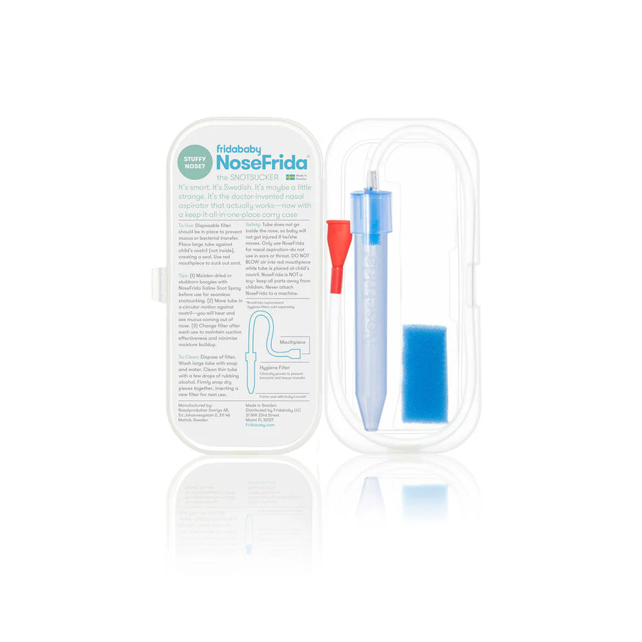 NoseFrida The Snotsucker + Travel Case Nasal Aspirator