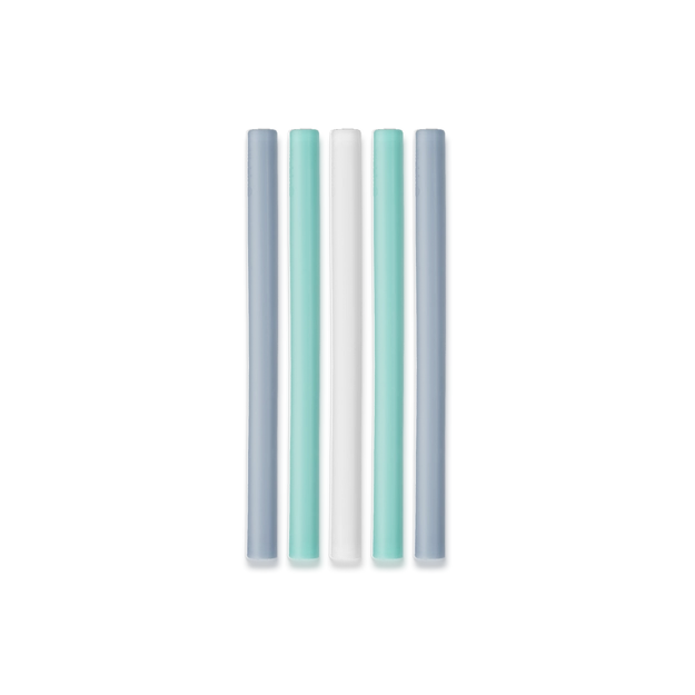 Reusable Mini Silicone Straw - 5 Pack