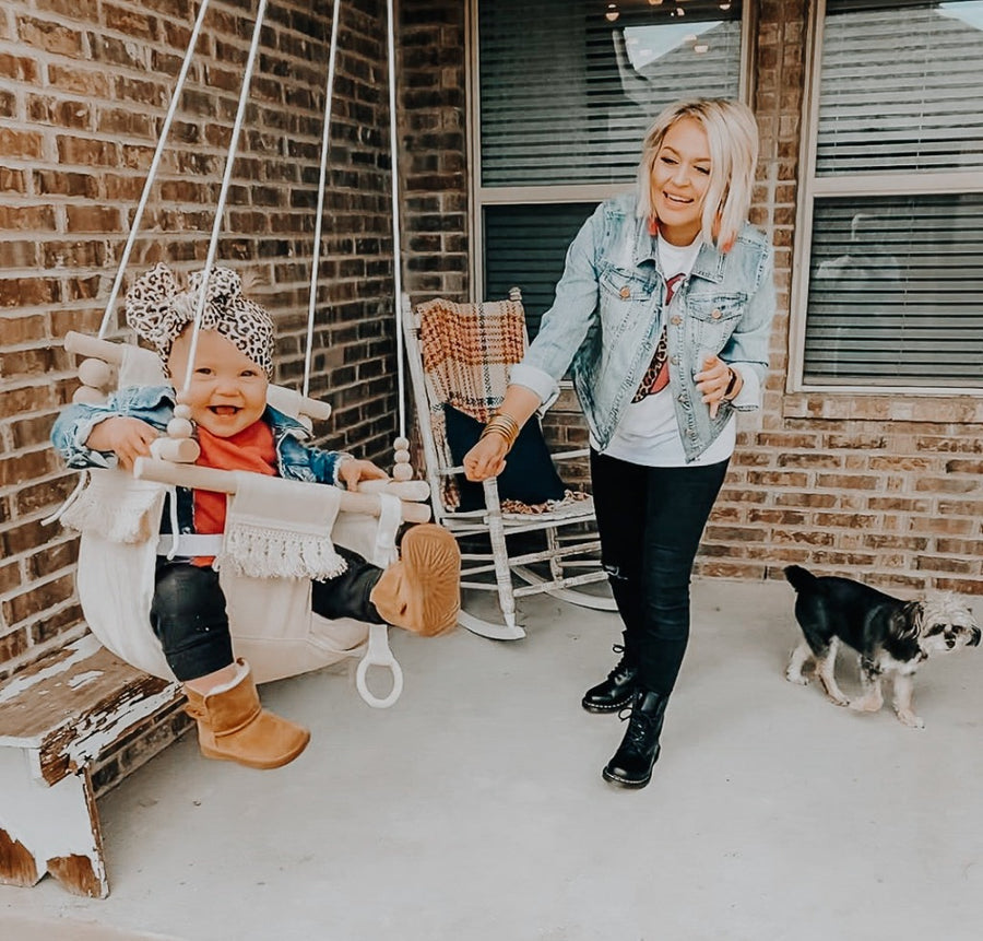 Indoor Baby/Child Swing - Vanilla Boho