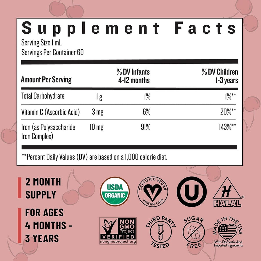 Organic Baby and Toddler Iron Drops