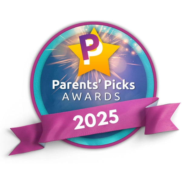 Parents' Picks Awards 2025 logo with a purple ribbon and star design on a white background