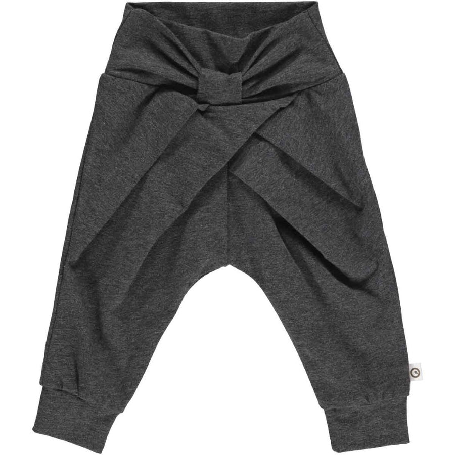 Cozy Me Bow Pants - Iron Gray