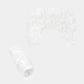 New Nursing Pillow Cover - Beige Foliage
