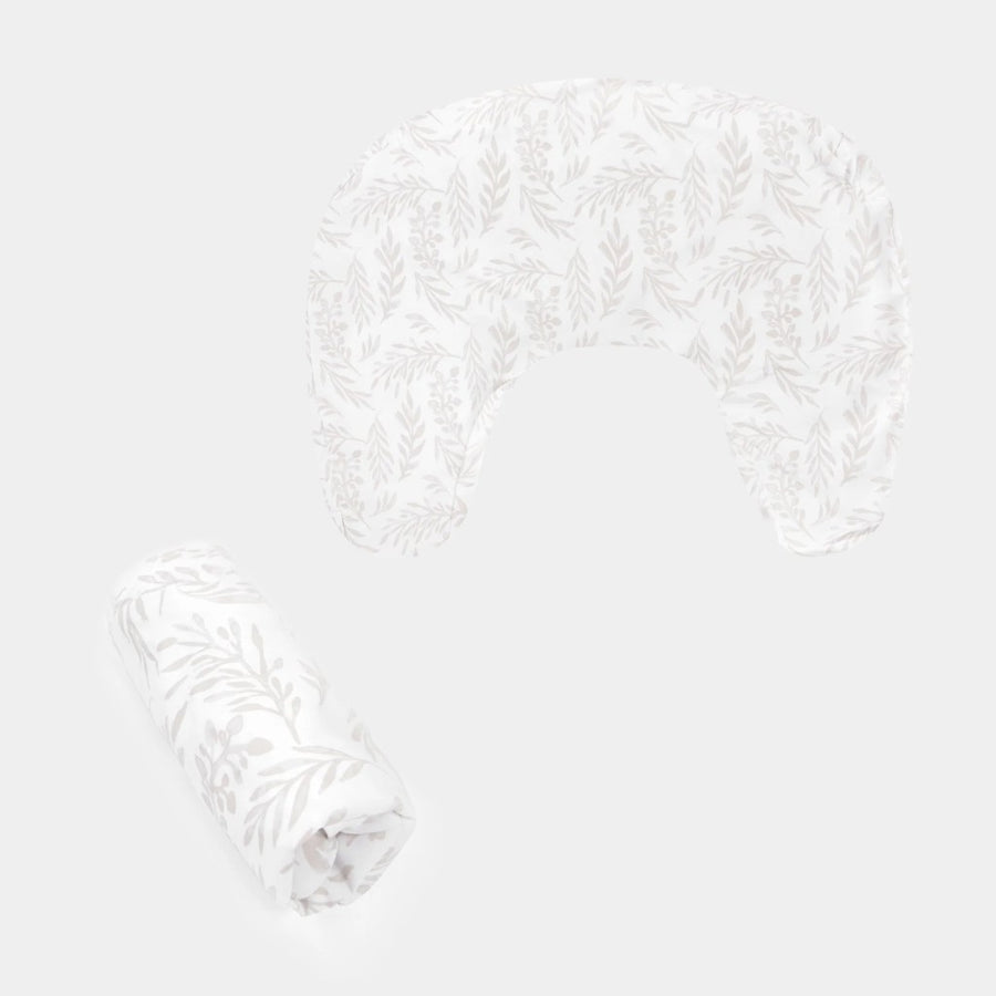New Nursing Pillow Cover - Beige Foliage