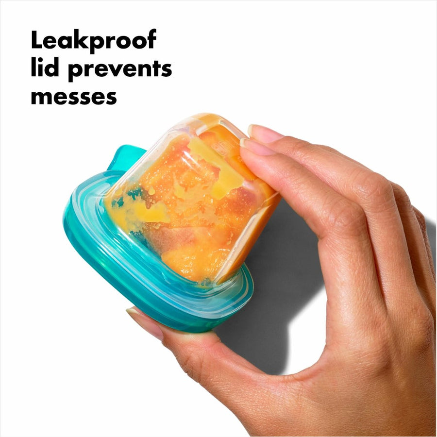 Image of light skinned hand holding a silicone block upside down with text that reads, 