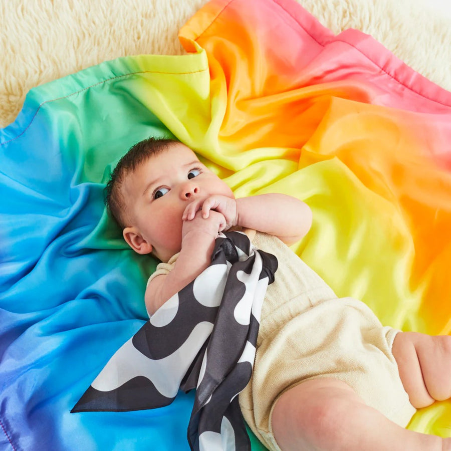 Black & White Shapes Playsilk Teether
