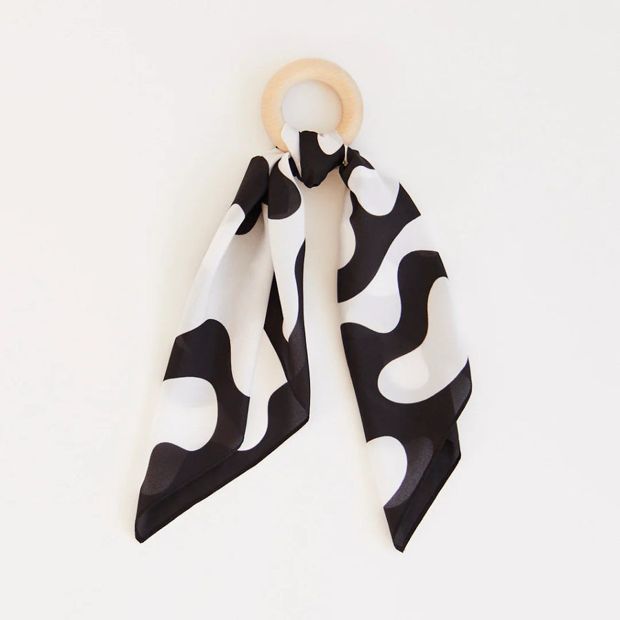 Black & White Shapes Playsilk Teether