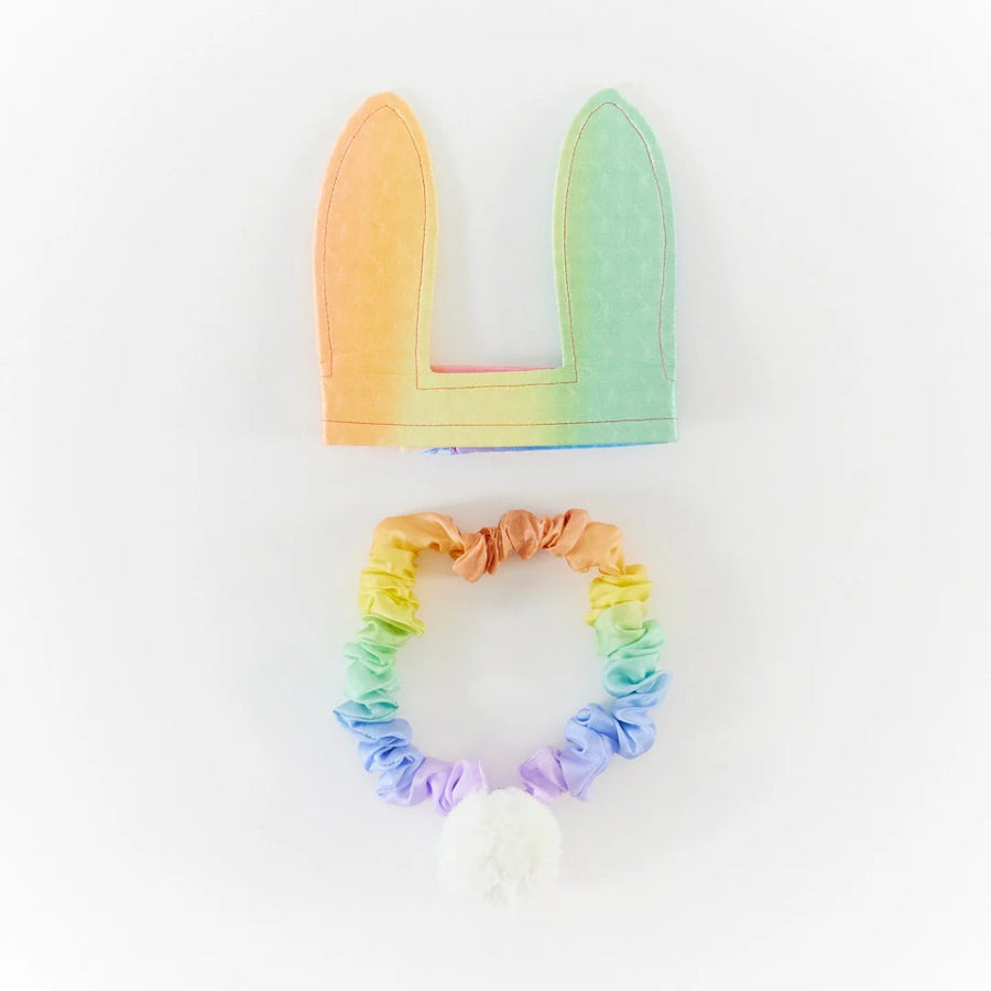 Silk Bunny Tail - Soft Rainbow