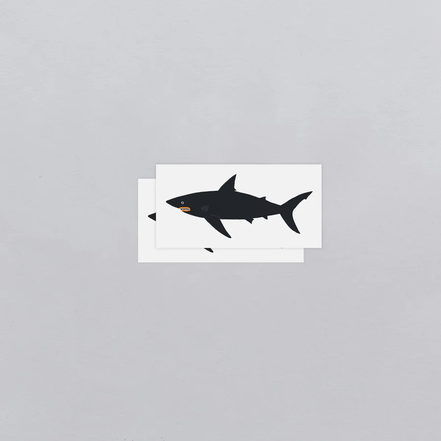 Temporary Tattoo Pair - Dark Waters Shark