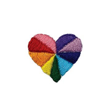 Temporary Tattoo Pair - Rainbow Heart