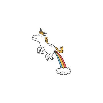 Temporary Tattoo Pair - Magical Unicorn