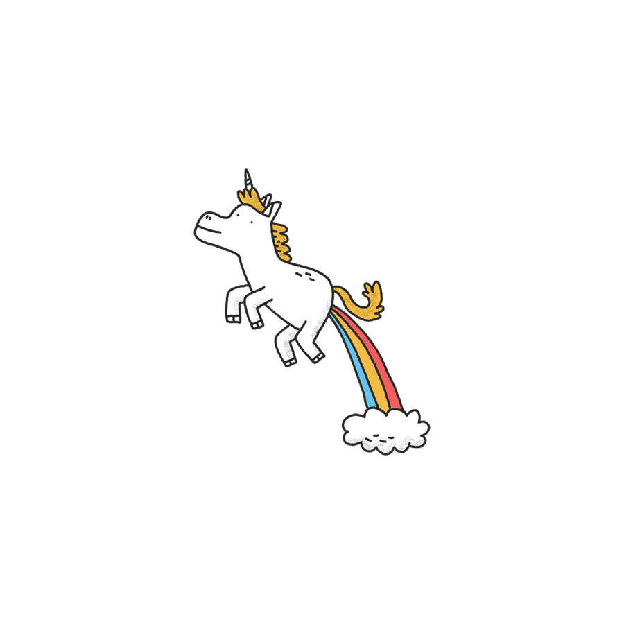 Temporary Tattoo Pair - Magical Unicorn