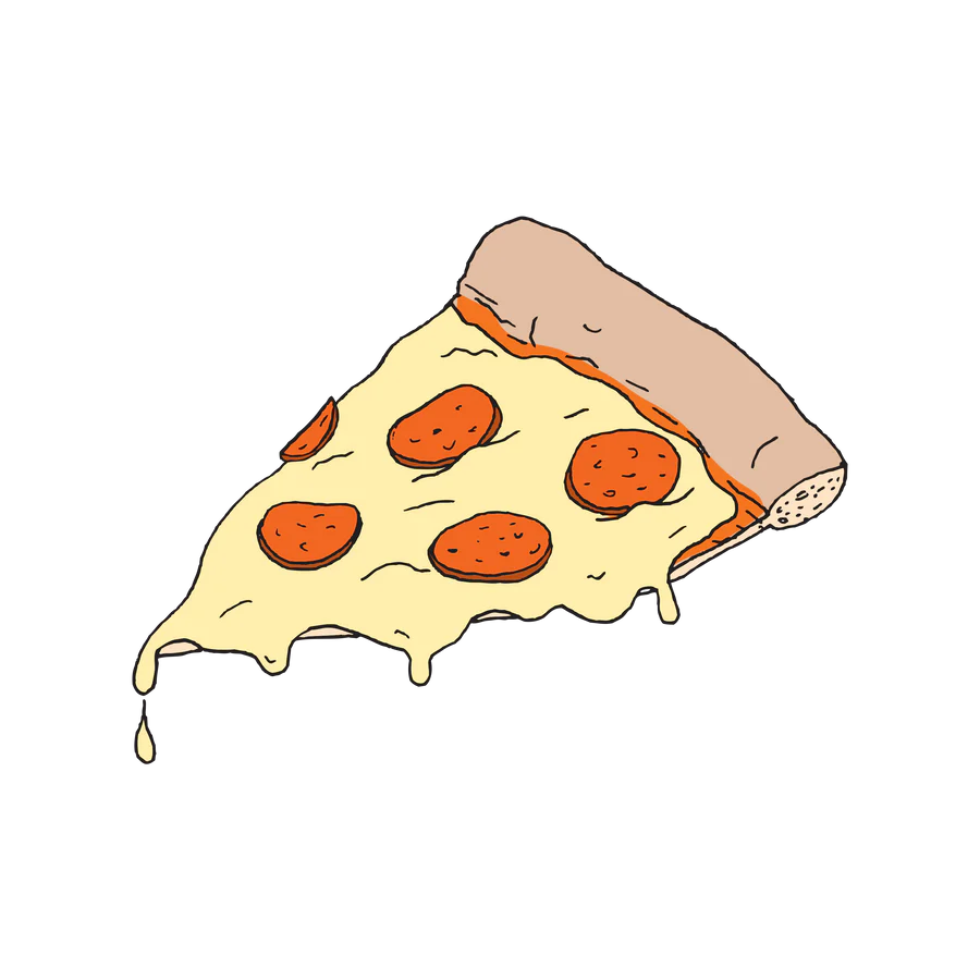 Temporary Tattoo Pair - Pizza Slice