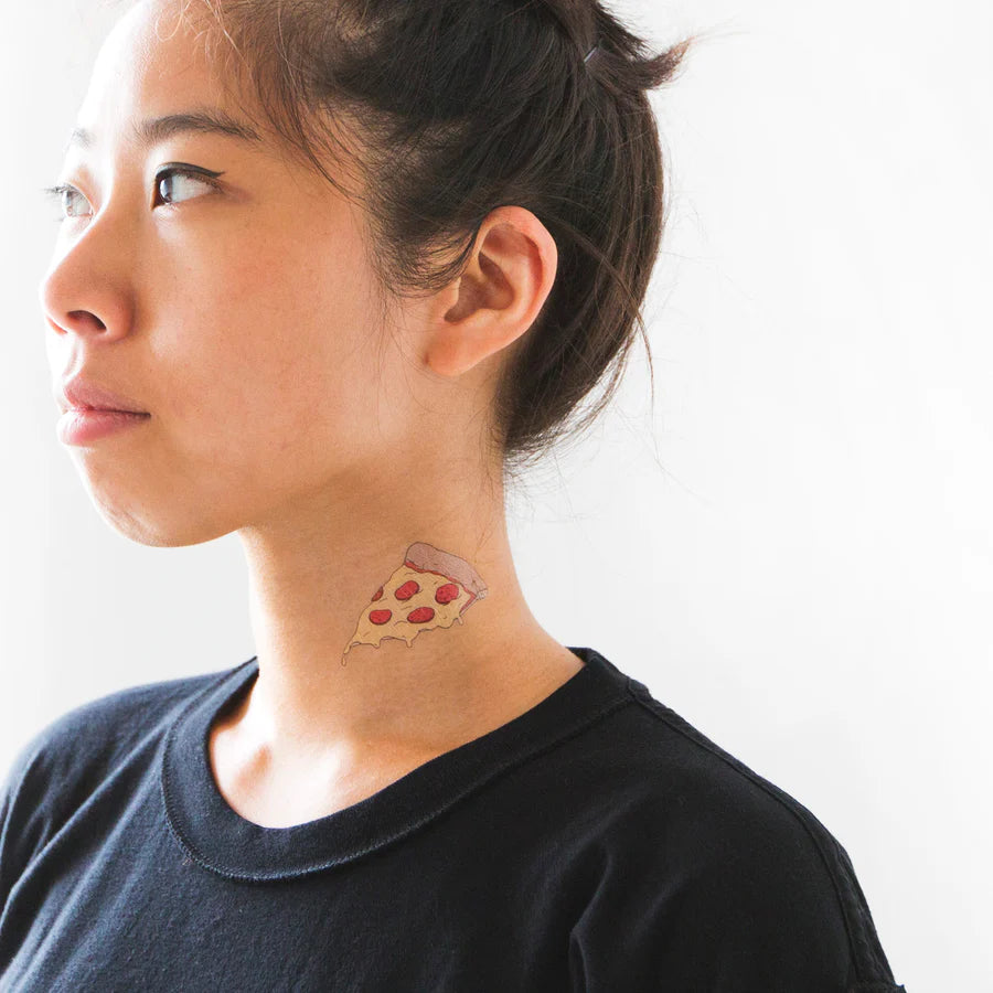 Temporary Tattoo Pair - Pizza Slice