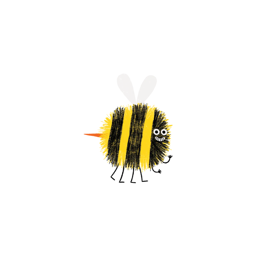 Temporary Tattoo Pair - Smiley Bee