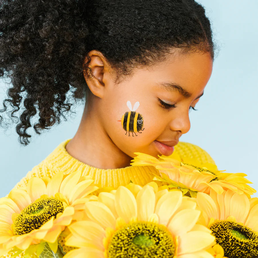 Temporary Tattoo Pair - Smiley Bee